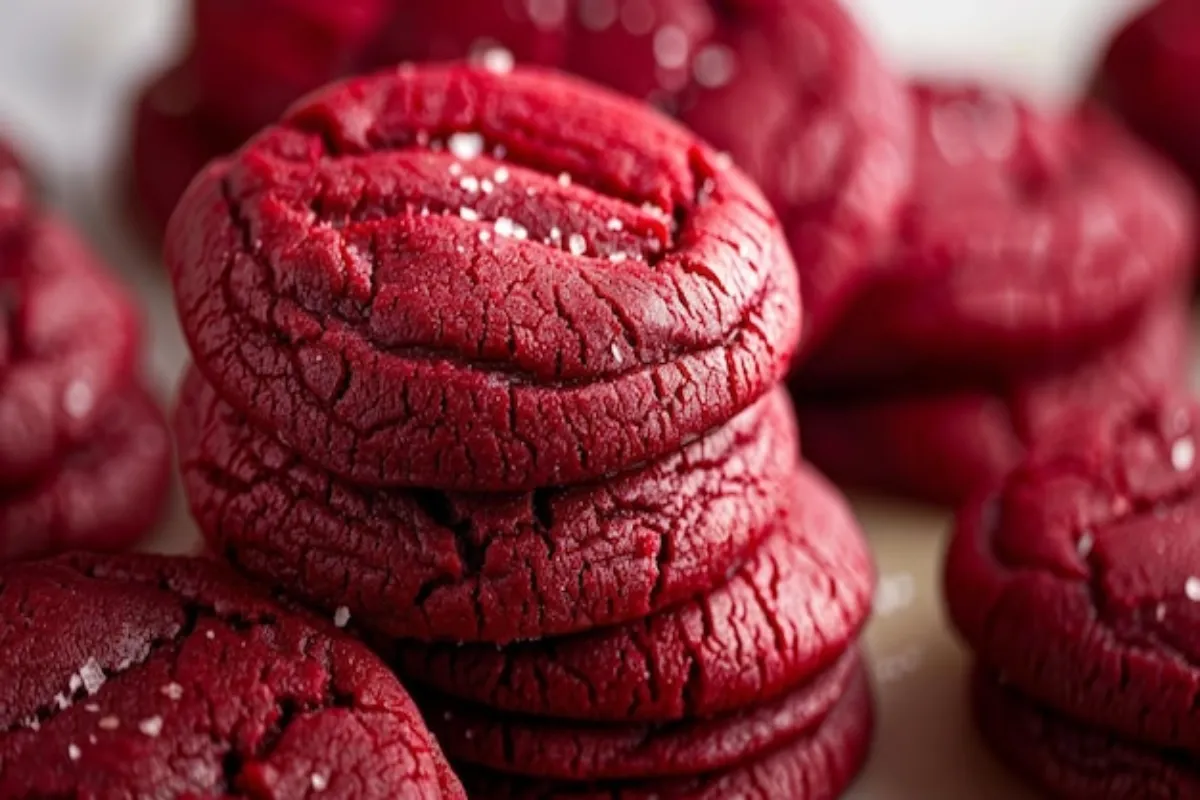 Red Velvet Cake Mix Cookies: