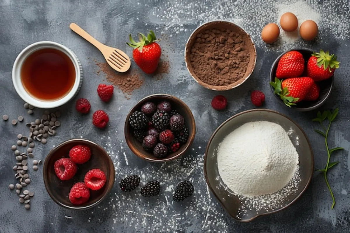 Ingredients for Red Velvet Brownies